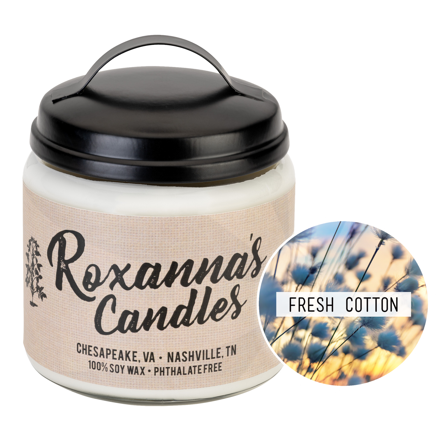 Natural Soy Candle 16oz Country Glass Jar