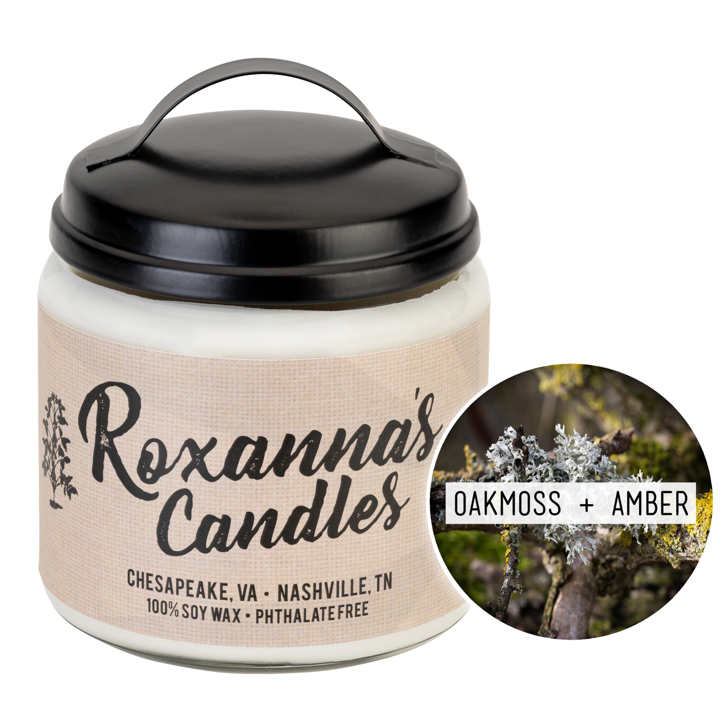 Natural Soy Candle 16oz Country Glass Jar